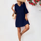 V-Neck Flare Sleeve Mini Dress