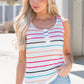 Striped Scoop Neck Tank Top