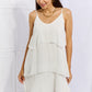 Culture Code By The River Full Size Cascade Ruffle Style Cami Dress in Soft White