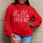 Simply Love Full Size HELLO CHRISTMAS Long Sleeve Sweatshirt