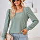 Square Neck Puff Sleeve Blouse