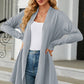 Open Front Long Sleeve Cardigan