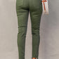 Baeful Button Fly Hem Detail Skinny Jeans