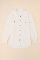 Snap Down Collared Jacket Ivory