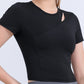 Round Neck Short Sleeve Active Top