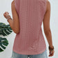 Eyelet Round Neck Tank