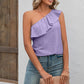 Eyelet One-Shoulder Tank