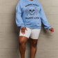 Simply Love Simply Love Full Size HAPPY MIND HAPPY LIFE SKULL Graphic Sweatshirt