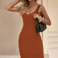 Ribbed Sleeveless V-Neck Dress