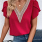 V-Neck Petal Sleeve Blouse