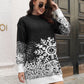 Snowflake Pattern Sweater Dress