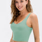 Cropped Scoop Neck Active Tank Top