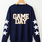 GAME DAY Star Round Neck Long Sleeve Sweatshirt