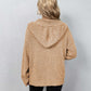 Button-Down Long Sleeve Hooded Sweater