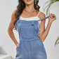 Pocketed Spaghetti Strap Denim Romper