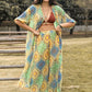 Printed Half Sleeve Top and Wide Leg Pants Set