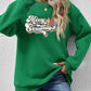 Christmas Letter Graphic Round Neck Sweatshirt