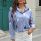 Printed Collared Neck Buttoned Shirt