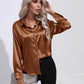 Collared Neck Buttoned Long Sleeve Shirt