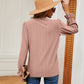 V-Neck Flounce Sleeve Blouse