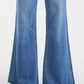 BAYEAS Full Size High Waist Button-Fly Raw Hem Wide Leg Jeans