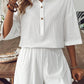 Collared Neck Half Sleeve Top and Shorts Set