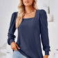 Square Neck Puff Sleeve Blouse