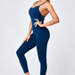 Crisscross Spaghetti Strap Active Jumpsuit