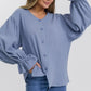 Button Up Flounce Sleeve Shirt