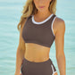 Contrast Trim Two-Piece Swimsuit