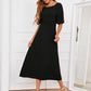 Round Neck Cutout Half Sleeve Dress