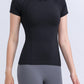 Round Neck Short Sleeve Active Top