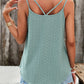 Devine Eyelet V-Neck Double Strap Cami