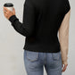 Contrast Surplice Long Sleeve Top