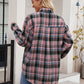 Mandy Pocketed Plaid Collared Neck Long Sleeve Shirt