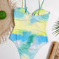 Cutout Tie-Dye Spaghetti Strap One-Piece Swimwear