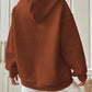 Textured Drawstring Drop Shoulder Hoodie