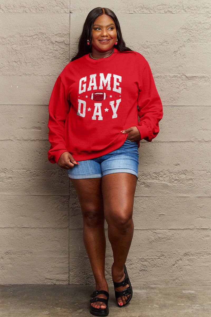 Simply Love Full Size GAME DAY Graphic Sweatshirt