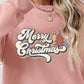 Christmas Letter Graphic Round Neck Sweatshirt