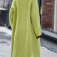 Full Size Contrast Trim Long Sleeve Coat with Pockets