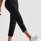 Elastic Waist Cropped Sports Pants