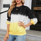 Gradient Round Neck Long Sleeve Sweatshirt