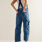 Pocketed Wide Strap Denim Overalls