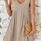 Plunge Wide Strap Mini Tank Dress