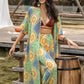 Printed Half Sleeve Top and Wide Leg Pants Set