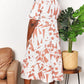 Printed Surplice Balloon Sleeve Dress