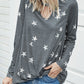 Cutout Round Neck Long Sleeve T-Shirt