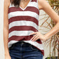 Striped V-Neck Tank