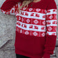 Christmas Element Round Neck Long Sleeve Sweatshirt