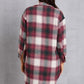 MeiMei Plaid Button Up Dropped Shoulder Coat with Pockets